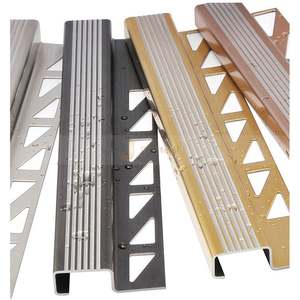 LL311 Custom Exclusive Modern Design Stainless Steel <b>Tile</b> Trim Metal Step Edge Profile Anti-Slip Stair Nosing for Apartment - Product Image 4