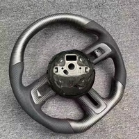 Volante de Fibra de Carbono Real de Alta Calidad para Ford Mustang GT 2015-2023 S550 Shelby GT500, Volante de Coche con LED