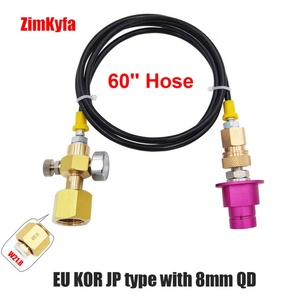 1.5M Brass <b>Quick</b> <b>Connector</b> Air Hose for SodaStream Terra DUO to External CO2 Tank Adapter (Gold/Purple 2000PSI) - Product Image 5