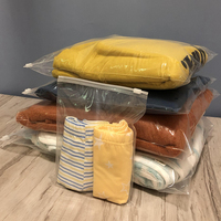 Sac d'emballage en plastique PE transparent personnalisé avec fermeture éclair pour couette, couverture et drap