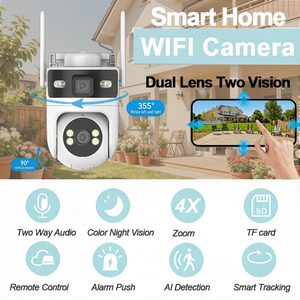 กล้อง WiFi กลางแจ้งแบบเลน<span class=keywords><strong>ส</strong></span>์คู่, กล้องรักษาความปลอดภัยไร้<span class=keywords><strong>ส</strong></span>าย<span class=keywords><strong>ส</strong></span>ำหรับสัตว์เลี้ยง, กล้องดูเด็กพร้อมระบบตรวจจับ AI, มองเห็นในเวลากลางคืน, <span class=keywords><strong>ส</strong></span>นทนาได้ 2 ทาง, แอป HiEasy - Product Image 2
