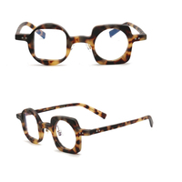 Monture de lunettes PES7 tendance en acétate irrégulier pour femme, monture optique écaille de tortue, lunettes transparentes, lunettes de vue personnalisées pour myopie