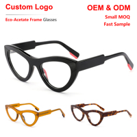 Lunettes de protection anti-lumière bleue pour femmes, monture en acétate œil de chat rétro noire sur mesure, logo personnalisé, vente en gros, marque privée, Sunray Bespoke