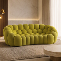 Canapé-lit moderne en tissu YUANCHANG avec rembourrage en éponge - Conception modulaire pour appartement et hôtel