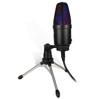 Microphone USB avec lumière LED, microphone à condensateur professionnel avec trépied MIC