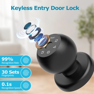 Smart Fingerprint <strong>Door</strong> Lock Electronic Deadbolt <strong>Door</strong> <strong>Knob</strong> Keyless Entry with App Control for Home Hotel Apartment - Product Image 3
