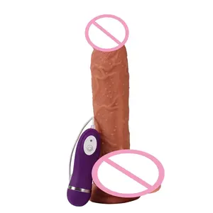 Realistische Penis Met Zuignap Vrouwen Seksspeeltjes Simulatie Vibrerende Dildo Voor Volwassenen Grote Zachte Siliconen Vrouwelijke Vibrator Dildo