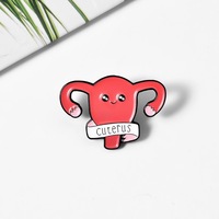 RTS broches Metalicos Cuterus émail broche féminisme icônes Badge bouton revers femmes utérus utérus broche vêtements sac coulée Souvenir