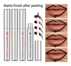 Crayon à lèvres hydratant Lakerain, teinte <span class=keywords><strong>rose</strong></span> neutre mauve, brun chocolat froid, non-transférable, waterproof, sans bavures - Product Image 3