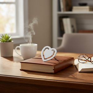 Segnalibro a Cuore in Acrilico Senza Scatola, Porta Libri Ornamentale - Product Image 3