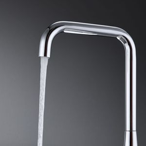 Modern Kitchen Faucet Single Handle Pull Out <b>Spray</b> Deck <b>Mounted</b> Ceramic Valve 2.0-2.9gal/m - Product Image 2