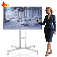 55 İnç Android 15/Windows Çift Sistemli Ops 4k Dokunmatik Ekranlı Akıllı Tahta Konferans Toplantısı Yeni Stil İnteraktif Ofis Tahtası