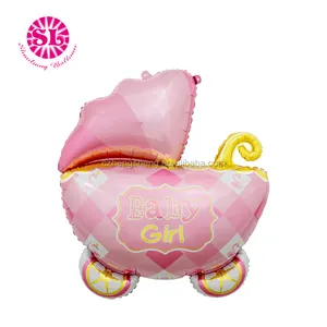 Baby Carriage Foil Birthday Balloon Baby Shower Party Decoration Cute Shaped Foil Balloons New Born Baby Party Supplies