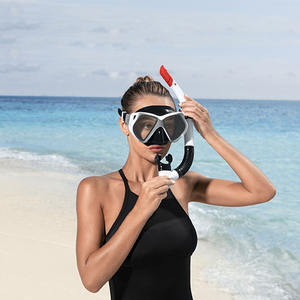 Máscara de <span class=keywords><strong>Buceo</strong></span> Facial Completa 24069 con Cristal Templado Recubierto, Lente Única, <span class=keywords><strong>Gafas</strong></span> de <span class=keywords><strong>Buceo</strong></span> para Adultos, Snorkel Seco, Impermeable, para Natación - Product Image 3