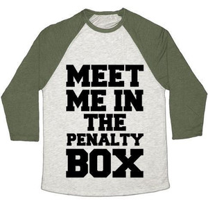 Meet Me in the Penalty Box Unisex Tri-Blend <b>Baseball</b> <b>Tee</b> - Product Image 3