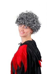 วิกผมสังเคราะห์แบบหยิกสีเทาคลาสสิกที่มีสไตล์การดัด<span class=keywords><strong>ผม</strong></span>แน่นและเส้นผมก่อนดึงออกมาเพื่อเพิ่มความสมจริงและสวมใส่สบาย - Product Image 2