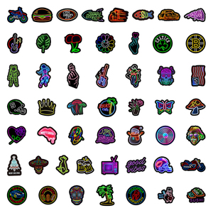 Trang trí dán không thấm nước Holographic tùy chỉnh tự dính nhãn PVC nhãn UV in ấn die-cut Vinyl Mylar dán - Product Image 4