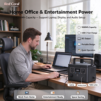Paket Li-NMC Darurat Luar Ruangan dengan Output AC/DC/USB/Type-C, 1008Wh, 1200W, Stasiun Tenaga Surya Rumah Tangga Grosir