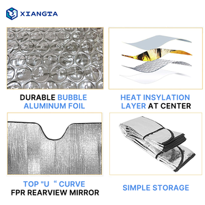 แผ่นบังแดดรถยนต์แบบพับได้ XIANGTA ป้องกันรังสียูวี ผลิตจากวัสดุ PE  แบบยืดหดได้ เหมาะสำหรับรถยนต์ส่วนใหญ่ - Product Image 5