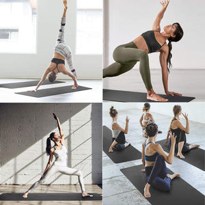 Tapis ovale en PU avec logo personnalisé Ensembles de fitness et de gymnastique naturels respectueux de l'environnement Tapis de yoga en caoutchouc PU à courbe ovale - Product Image 6