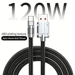 High Quality <b>Type</b> <b>C</b> Usb <b>Cable</b> Fast <b>Charging</b> 120w Usb <b>C</b> <b>Charging</b> <b>Cable</b> Nylon Braid 6a Data <b>Cable</b> - Product Image 1