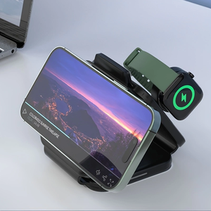 ที่ชาร์จไร้สาย15วัตต์2025ที่ชาร์จแม่เหล็กแบบ3 in 1แบบพกพาอเนกประสงค์ - Product Image 5