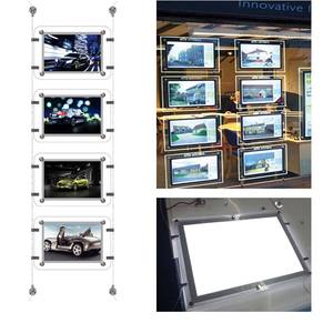 <span class=keywords><strong>Affiche</strong></span> <span class=keywords><strong>publicitaire</strong></span> recto verso format A3 Panneau magnétique en acrylique <span class=keywords><strong>Agence</strong></span> immobilière Boîte lumineuse de vitrine à LED - Product Image 1