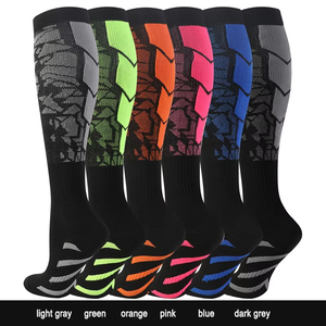 Wholesale Custom Athletic <b>Compression</b> Calf <b>Socks</b> Nylon Elastane Leg Support Stockings for Sports <b>Running</b> Travel Training - Product Image 4