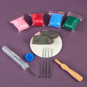 Kit de couture DIY pour débutants avec aiguille à poinçonner, outils faits main en <span class=keywords><strong>bois</strong></span> et métal, boîte de rangement, kit de couture tendance - Product Image 3