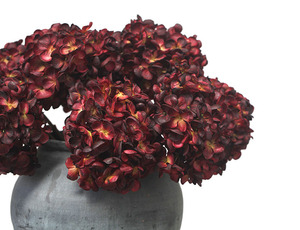 Flores Artificiales Secas, Flores de Seda Sintética con Bordes Quemados, Hortensias Grandes, Arreglos Florales Estilo Pintura al Óleo Vintage, China - Product Image 6