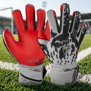 Gants de gardien de but de football entièrement personnalisables, en latex allemand 4 mm, protection hybride des mains, caoutchouc injecté sur le dos de la main, vente en gros - Product Image 2