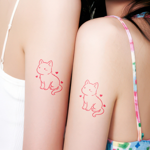 <span class=keywords><strong>Tatuaggi</strong></span> temporanei colorati adesivi piccolo gatto simpatico cartone animato tatuaggio impermeabile per la gamba del braccio del viso - Product Image 3