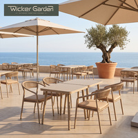 Ensemble de salle à manger en aluminium pour terrasse d'hôtel, restaurant, complexe hôtelier - Fournisseur de meubles en gros - Production sur mesure en grande quantité