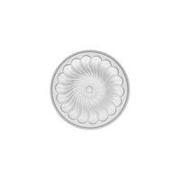 Rosace de plafond ronde moderne en polyuréthane/PVC, motif gaufré, installation facile, livraison en 9 jours, durable et écologique