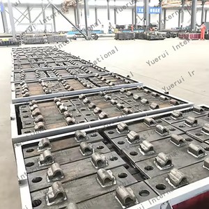 Base de pista de riel de fundición negra de oxígeno, placa de amarre de doble hombro, piezas de <span class=keywords><strong>tren</strong></span> ferroviario, sujetadores de riel de placa base de acero de hierro ferroviario - Product Image 3