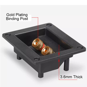 2-vị trí thiết bị đầu cuối hộp tinh khiết Đồng biding bài Phụ Kiện Loa <span class=keywords><strong>DIY</strong></span> hệ thống âm thanh dày Board kết nối - Product Image 3