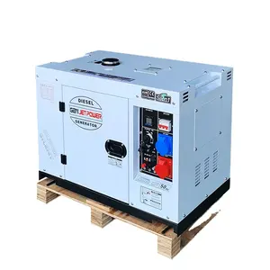 Portable small silent diesel generator 3kw 5kw 6kw 8kw 10kw genset air cooled with wheels and handle