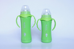 Biberón Ecológico de Doble Pared que Mantiene el Agua Caliente, Bonito Biberón con Silicona y Libre de BPA con Asa - Product Image 6