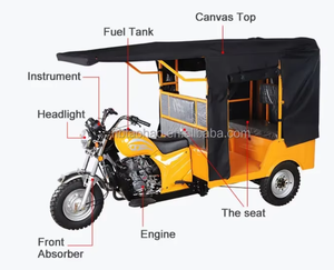 Tricycle à essence à trois roues YP035 pour passagers, moto tricycle 200CC 300CC, tricycles motorisés pour taxi - Product Image 5