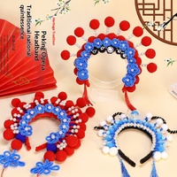 Nouvel An Printemps 2026 Kit de Matériaux DIY pour Coiffe d'Opéra de Pékin en Résine Plastique et Nettoyant pour Tuyaux pour Enfants