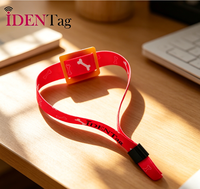 Bracelet tissé RFID personnalisé avec logo N-TAG216, bracelet NFC en tissu confortable pour le contrôle d'accès des clients d'hôtel