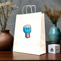 Sacs en papier personnalisés de luxe pour cadeaux dentaires, avec logo de boutique commerciale, 10,5 cm x 14 cm x 23 cm