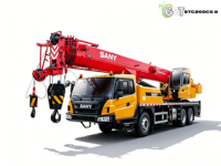 Grue mobile sur camion SANY STC250C5-8 d'occasion, 25 tonnes, flèche de 33,5 m, grue de construction hydraulique avec pompe à engrenages et roulement, modèle 2020
