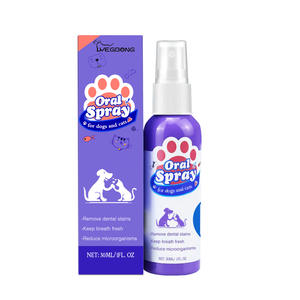 Fresca los dientes Spray para el cuidado bucal para <span class=keywords><strong>perros</strong></span> y gatos Limpieza <span class=keywords><strong>de</strong></span> dientes <span class=keywords><strong>de</strong></span> mascotas Elimina el sarro y el <span class=keywords><strong>mal</strong></span> <span class=keywords><strong>aliento</strong></span> Suplemento para el cuidado <span class=keywords><strong>de</strong></span> la salud - Product Image 6