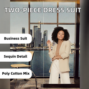 Two-piece Cross-border Sourcing Print Mother Pack <b>Coat</b> Dress Business Suits <b>Women</b> <b>Single</b> <b>Breasted</b> Woven - Product Image 2