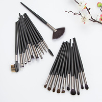 Pinceau professionnel pour le visage, grand pinceau à poudre, fard à paupières, poils synthétiques, manche en bois, 1 pièce, ensemble de pinceaux de maquillage noir