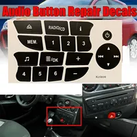 Pegatinas de Repuesto para Botones de Coche, para Renault Twingo, Clio y Megane 2009-2011, Adhesivos para Reparación de Botones de Radio y Audio CD
