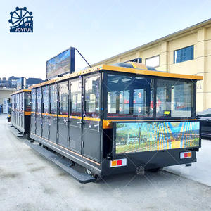 Train touristique extérieur pour 72 passagers, électrique, diesel, grand train touristique sans rails avec écran LED à vendre - Product Image 3