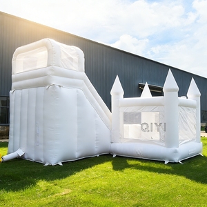 ปราสาทลมสีขาว บ้านลมเป่าลมสำหรับเด็กเล่นกลางแจ้งเชิงพาณิชย์ - Product Image 2