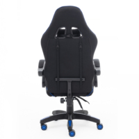 Chaise de bureau ergonomique en tissu respirant Racing Support lombaire Chaise de jeu bleue pour adultes